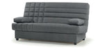 Sofá cama Lezáun con bisagra automática, arcón y edredón - Gris