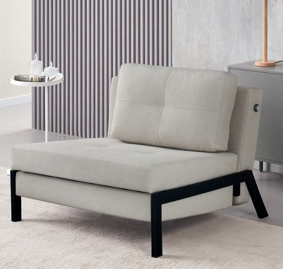 Sofá cama Sarriguren de 1 plaza, fácil apertura y tela easy clean