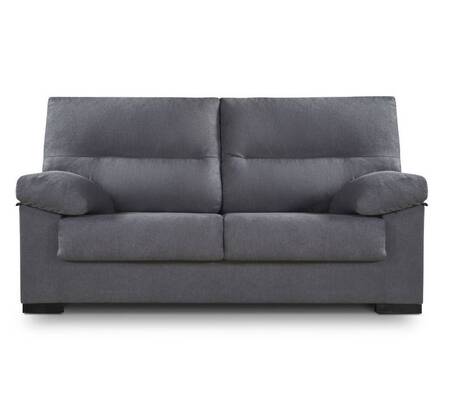 Sofá Echauri de pino con cintas elásticas, 3 y 2 plazas - Green Marengo (gris)