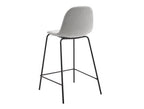 Taburete alto Zizur tapizado easy clean con patas negras