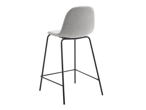 Taburete alto Zizur tapizado easy clean con patas negras