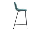 Taburete alto Zizur tapizado easy clean con patas negras
