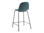 Taburete alto Zizur tapizado easy clean con patas negras