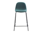 Taburete alto Zizur tapizado easy clean con patas negras