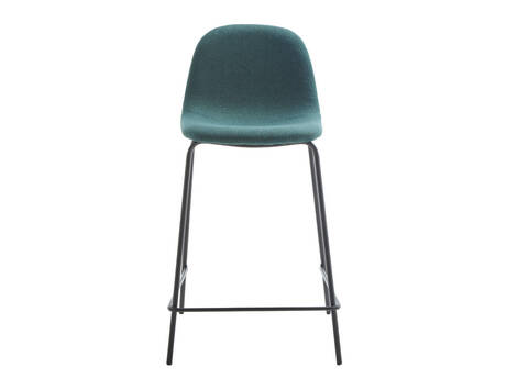 Taburete alto Zizur tapizado easy clean con patas negras