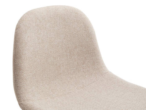 Taburete alto Zizur tapizado easy clean con patas negras