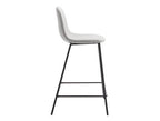 Taburete alto Zizur tapizado easy clean con patas negras
