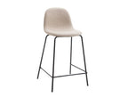 Taburete alto Zizur tapizado easy clean con patas negras