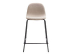 Taburete alto Zizur tapizado easy clean con patas negras