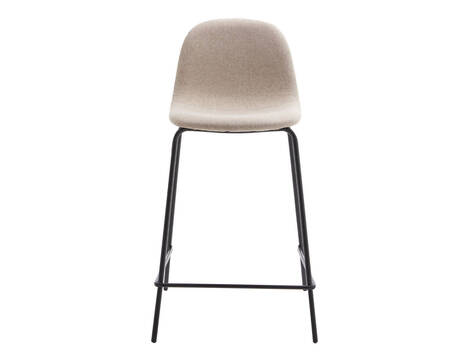 Taburete alto Zizur tapizado easy clean con patas negras