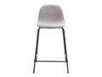 Taburete alto Zizur tapizado easy clean con patas negras