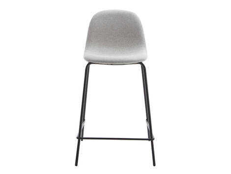 Taburete alto Zizur tapizado easy clean con patas negras