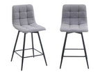 Taburete alto Pitillas giratorio tapizado easy clean - Gris