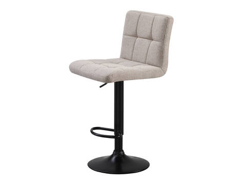 Taburete Etxarri de tela lavable regulable a gas, base negra
