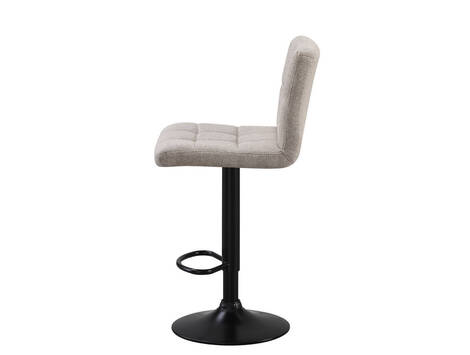 Taburete Etxarri de tela lavable regulable a gas, base negra