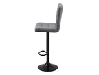 Taburete Etxarri de tela lavable regulable a gas, base negra