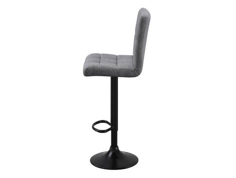 Taburete Etxarri de tela lavable regulable a gas, base negra