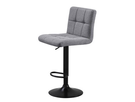 Taburete Etxarri de tela lavable regulable a gas, base negra