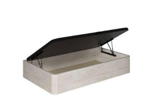 Canapé abatible Valdeaibar de apertura lateral 90 × 190 cm ártico