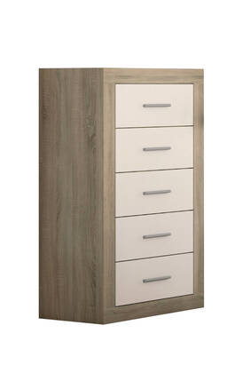 Xinfonier Olagüe de 5 cajones bicolor, 60 cm - Cambrian / Blanco
