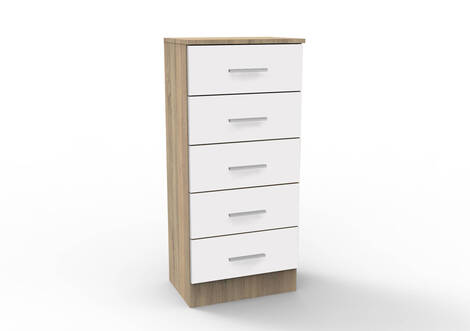 Xinfonier Arróniz de 5 cajones, 46 cm de ancho - Cambrian / Blanco