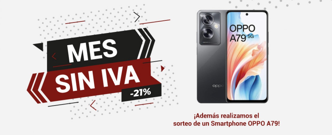 Mes Sin IVA 2024 en Muebles Alvero + ¡Sorteo de un OPPO A79! 